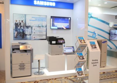 Промо-зона для презентации оргтехники Samsung