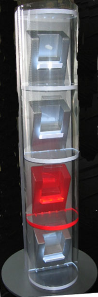 Вертикальный дисплей из акрила с подсветкой